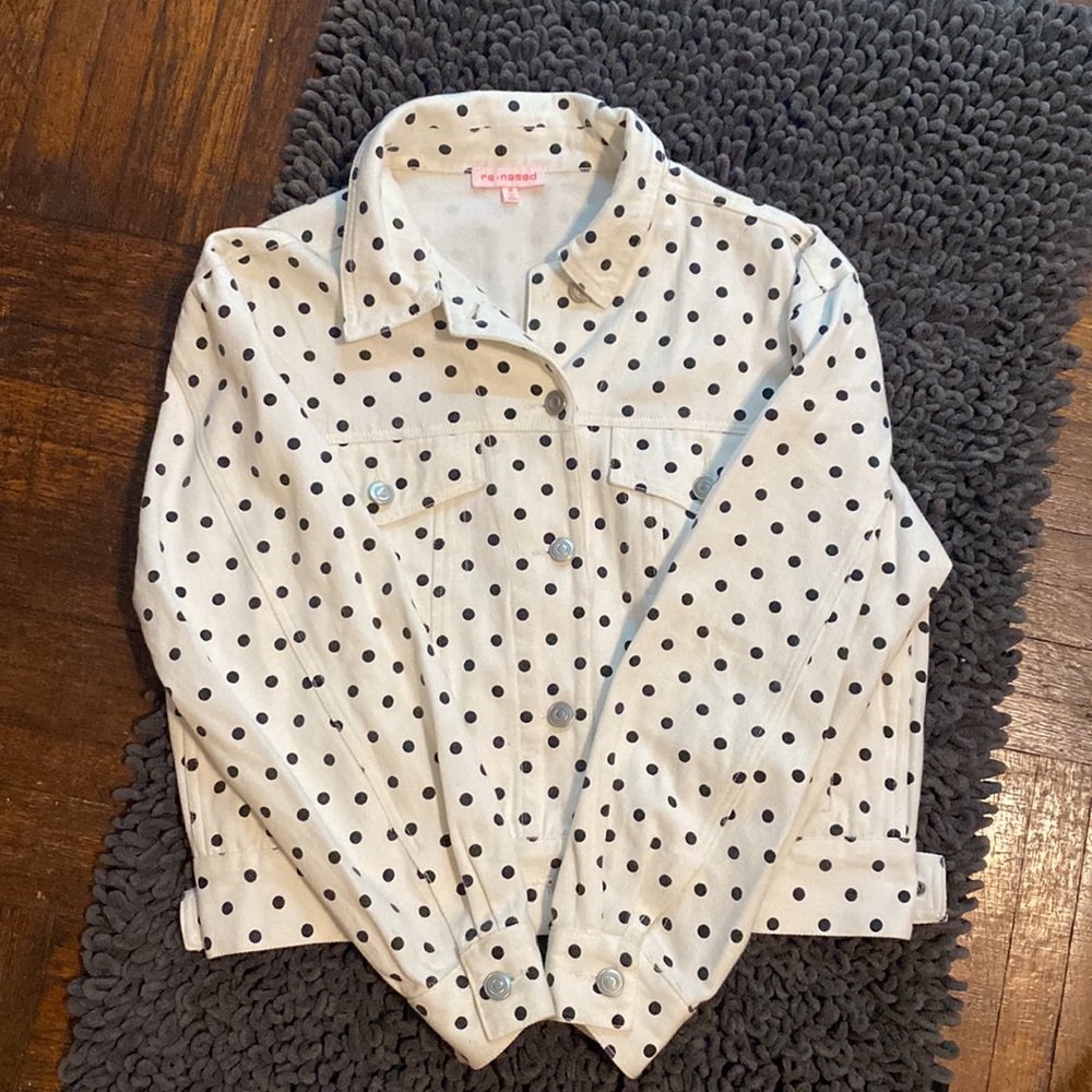 Re:Named Mariah Polka Dot Denim Jacket